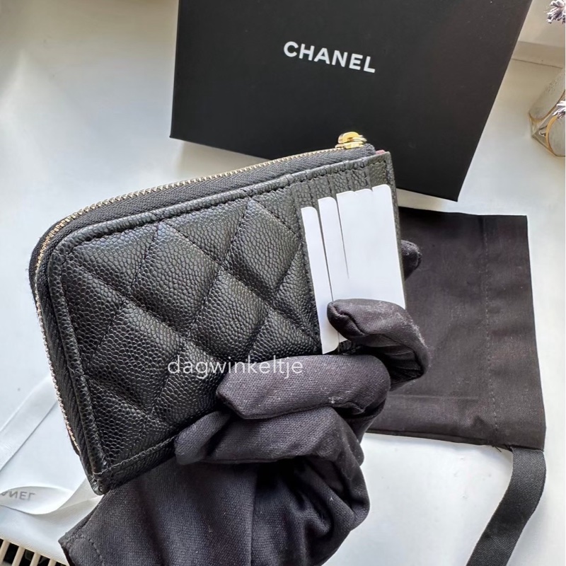 ｛ 現貨 ｝ 香奈兒L型拉鍊卡包/零錢包-4