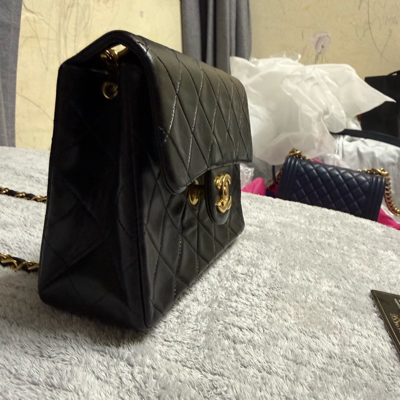 香奈兒經典口蓋包方胖子 中古 經典重現-3