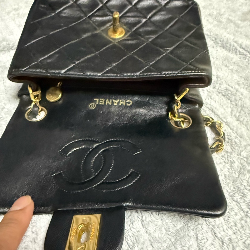 香奈兒經典口蓋包方胖子 中古 經典重現-7