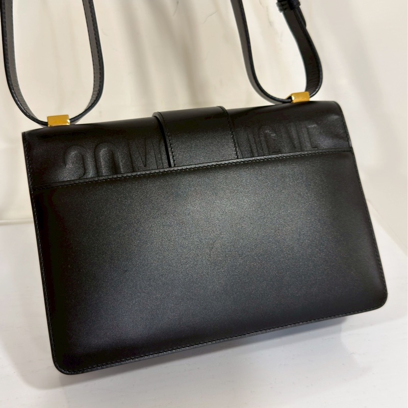 百搭神包💯99新🆕Dior迪奧黑色全皮金扣蒙田30單肩手提包-12