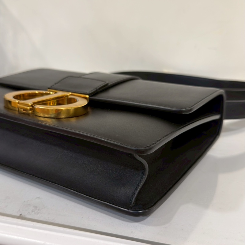 百搭神包💯99新🆕Dior迪奧黑色全皮金扣蒙田30單肩手提包-16