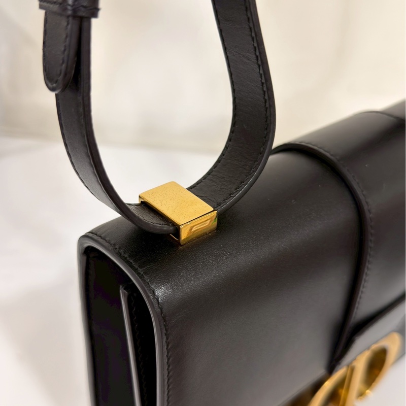 百搭神包💯99新🆕Dior迪奧黑色全皮金扣蒙田30單肩手提包-18