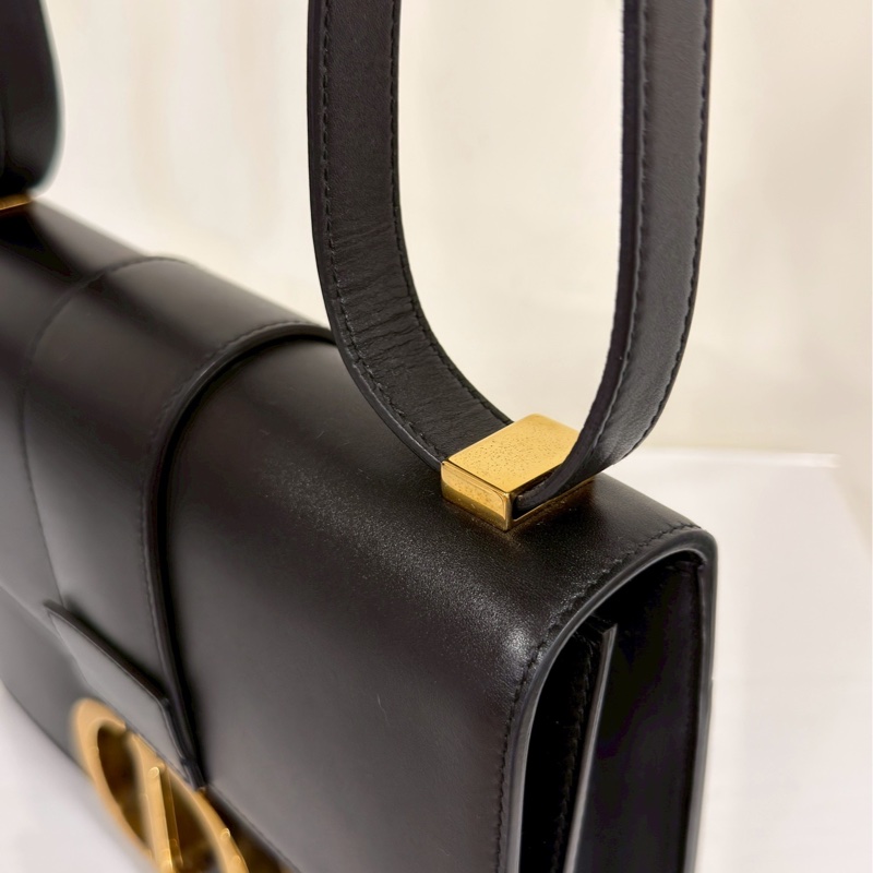 百搭神包💯99新🆕Dior迪奧黑色全皮金扣蒙田30單肩手提包-19