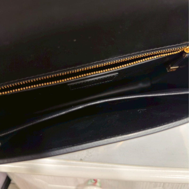 百搭神包💯99新🆕Dior迪奧黑色全皮金扣蒙田30單肩手提包-21