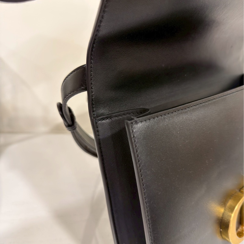 百搭神包💯99新🆕Dior迪奧黑色全皮金扣蒙田30單肩手提包-23