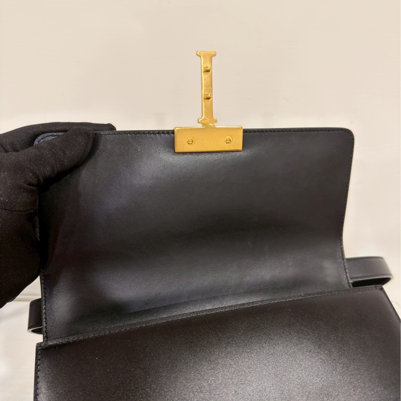 百搭神包💯99新🆕Dior迪奧黑色全皮金扣蒙田30單肩手提包-24