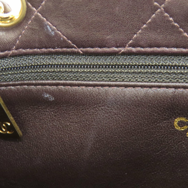 香奈兒 (CHANEL) 絎縫鏈條手提單肩包，金色五金配件，羊皮材質，女士款-8