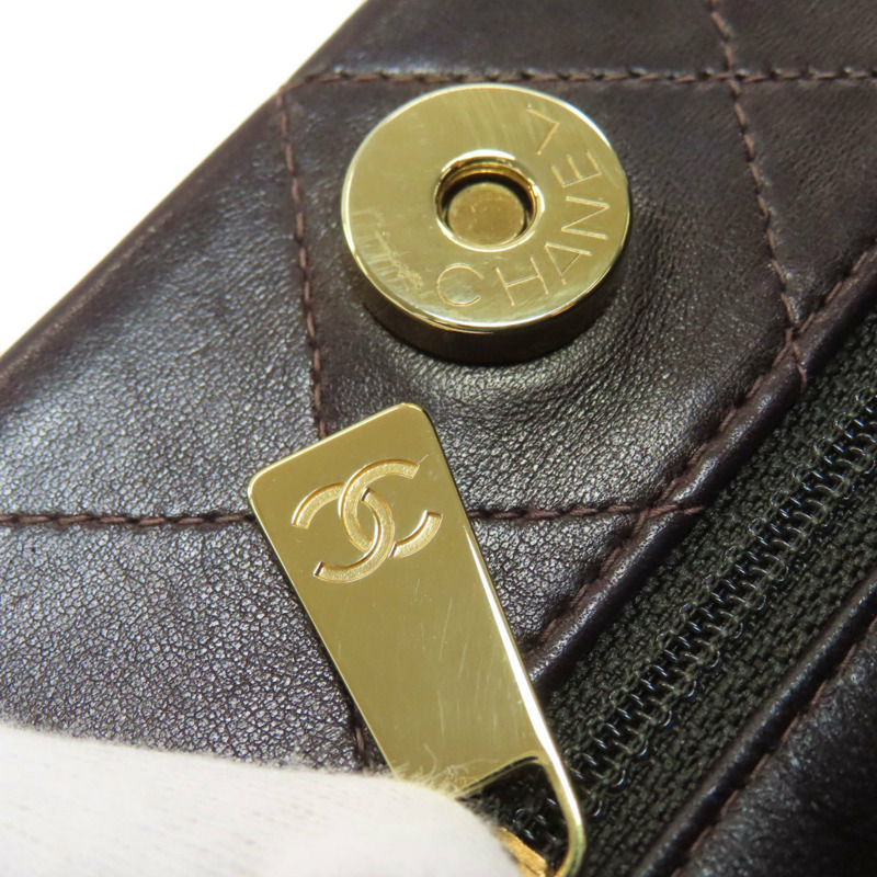 香奈兒 (CHANEL) 絎縫鏈條手提單肩包，金色五金配件，羊皮材質，女士款-13