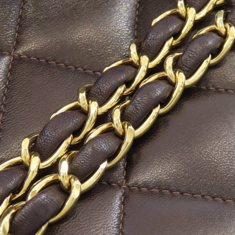 香奈兒 (CHANEL) 絎縫鏈條手提單肩包，金色五金配件，羊皮材質，女士款-23