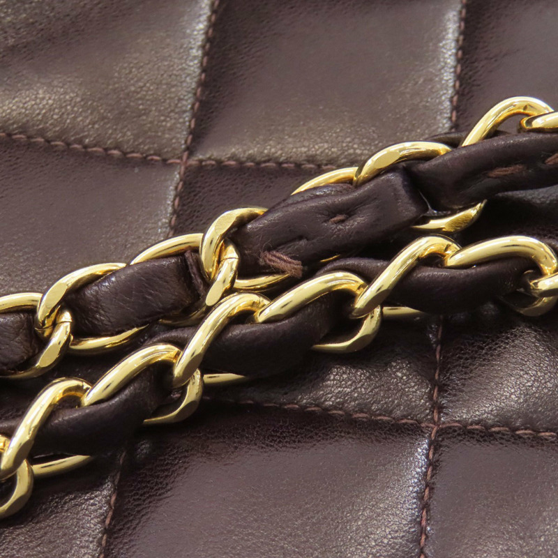 香奈兒 (CHANEL) 絎縫鏈條手提單肩包，金色五金配件，羊皮材質，女士款-24