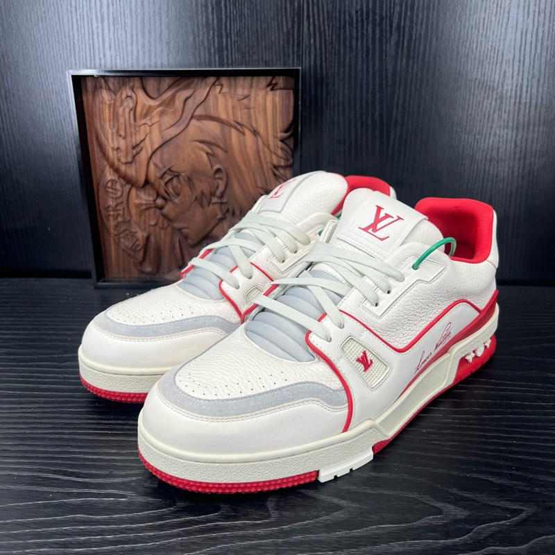 99新閒置品 lv trainer 白紅 碼數 9 =43碼-0