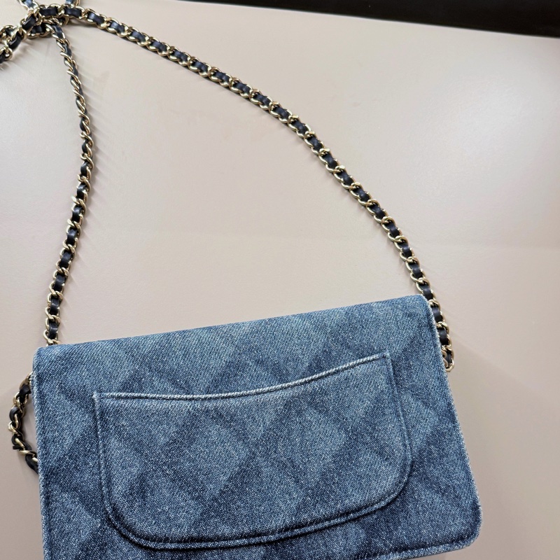Chanel 22B Denim Woc 香奈兒 牛仔菱格woc-6
