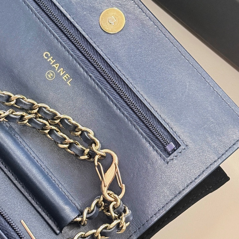 Chanel 22B Denim Woc 香奈兒 牛仔菱格woc-8