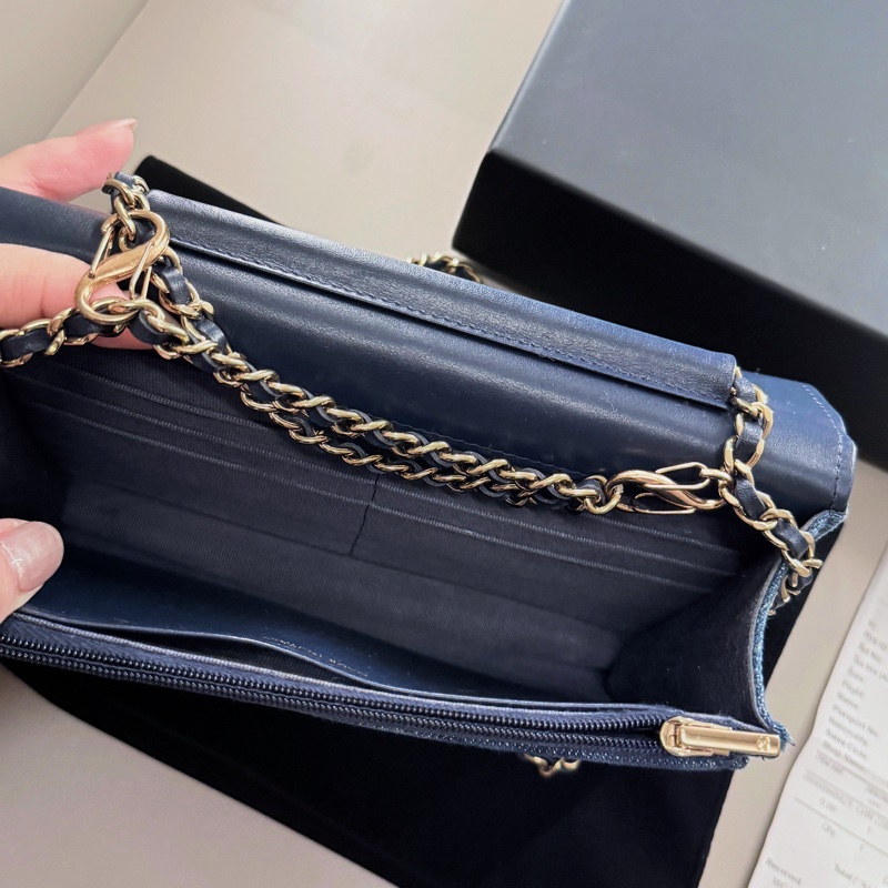 Chanel 22B Denim Woc 香奈兒 牛仔菱格woc-10
