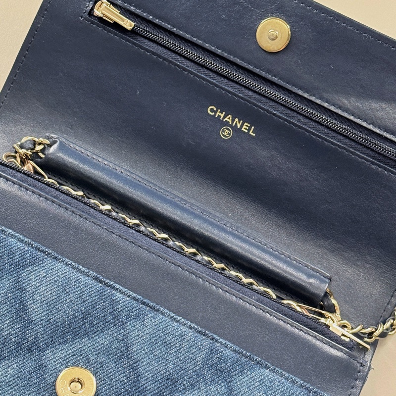 Chanel 22B Denim Woc 香奈兒 牛仔菱格woc-11