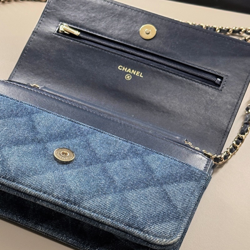 Chanel 22B Denim Woc 香奈兒 牛仔菱格woc-16