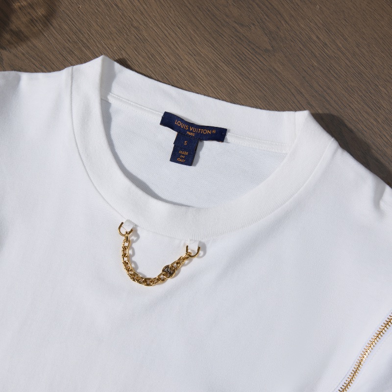 ❤️LV 鎖鏈裝飾T恤 肩部拉鏈可調節造型-2