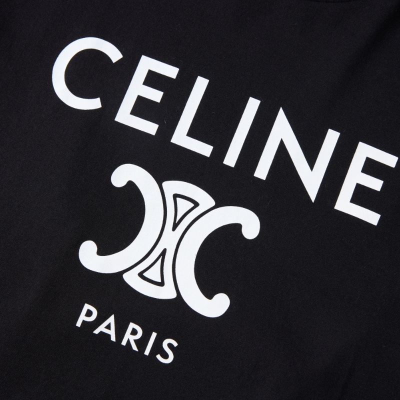 ❤️CELINE logo短款時尚黑色上衣-4