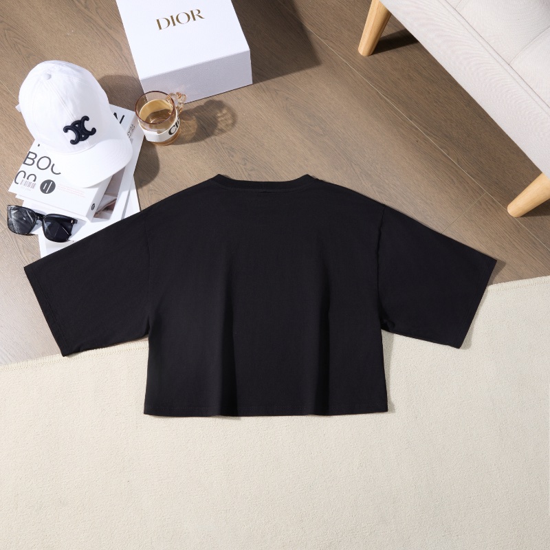 ❤️CELINE logo短款時尚黑色上衣-8