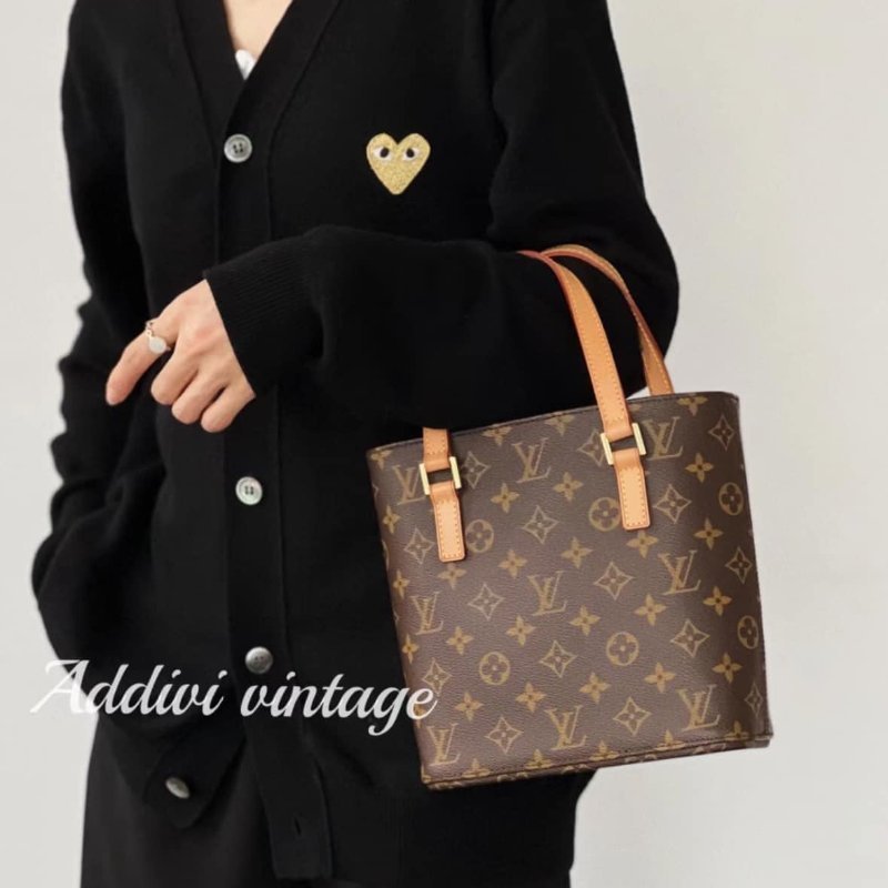 LV Vivian 🌈實品拍照🌈 薇薇安M51172(9成新)小號 菜籃子 手提包 單肩包-19