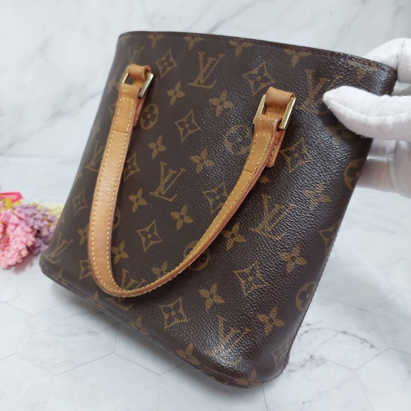 LV Vivian 🌈實品拍照🌈 薇薇安M51172(9成新)小號 菜籃子 手提包 單肩包-58