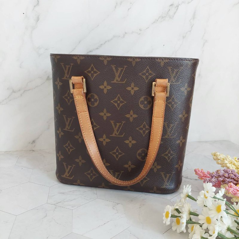 LV Vivian 🌈實品拍照🌈 薇薇安M51172(9成新)小號 菜籃子 手提包 單肩包-6