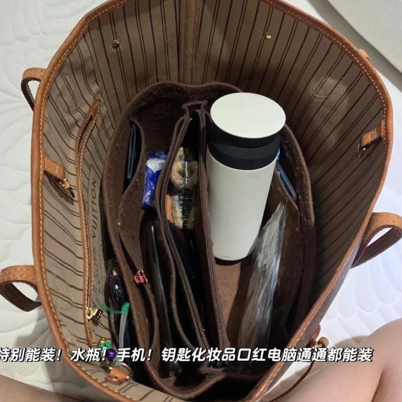 LV Neverfull MM 🌈現品實拍🌈中款 老花  托特包 ~二手約88成新-1