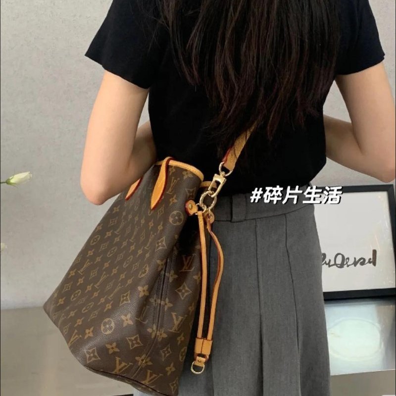 LV Neverfull MM 🌈現品實拍🌈中款 老花  托特包 ~二手約88成新-7