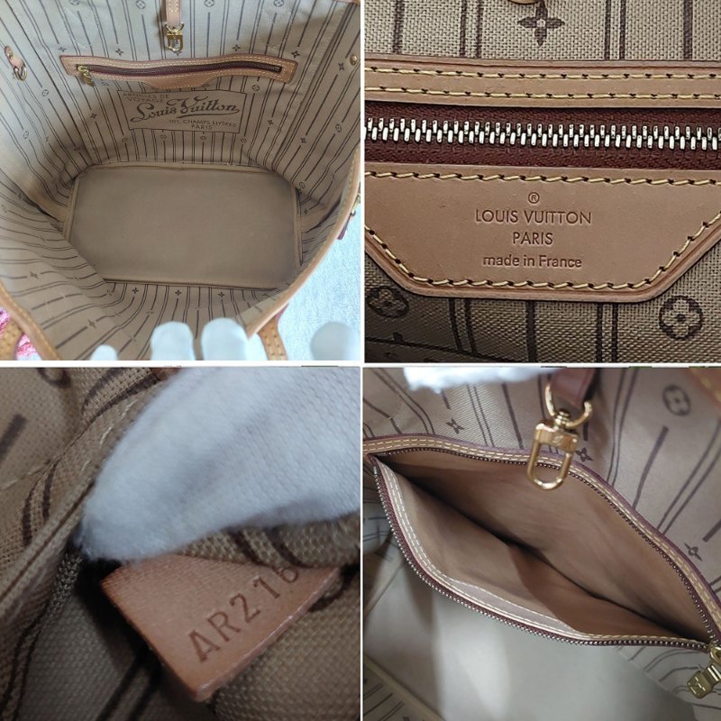 LV Neverfull MM 🌈現品實拍🌈中款 老花  托特包 ~二手約88成新-57