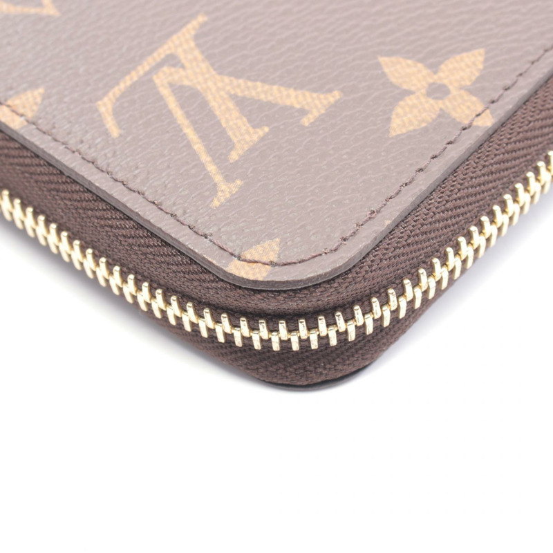 路易威登 Zippy around 長版皮夾 M42616 Monogram 帆布 棕色 二手 男女通用-4