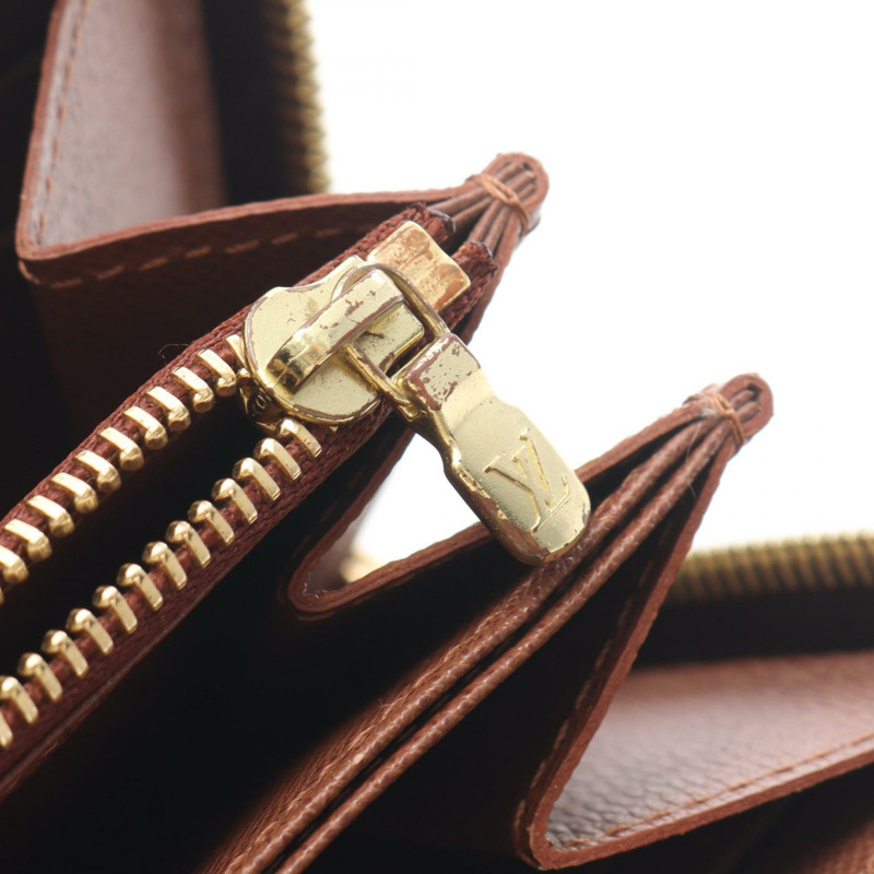 路易威登 Zippy Around 長版皮夾 M60017 Monogram 帆布 棕色 二手-5