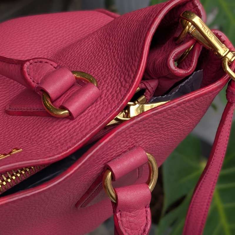 Prada Vitello Daino Tote 桃粉色三用包-6