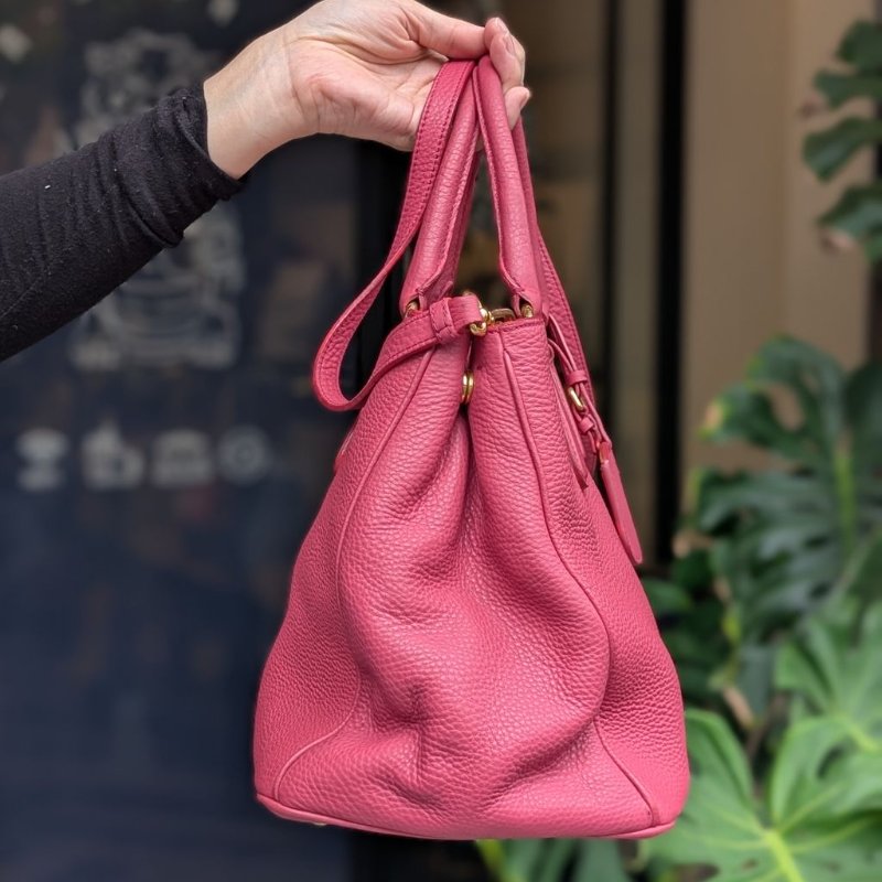 Prada Vitello Daino Tote 桃粉色三用包-1