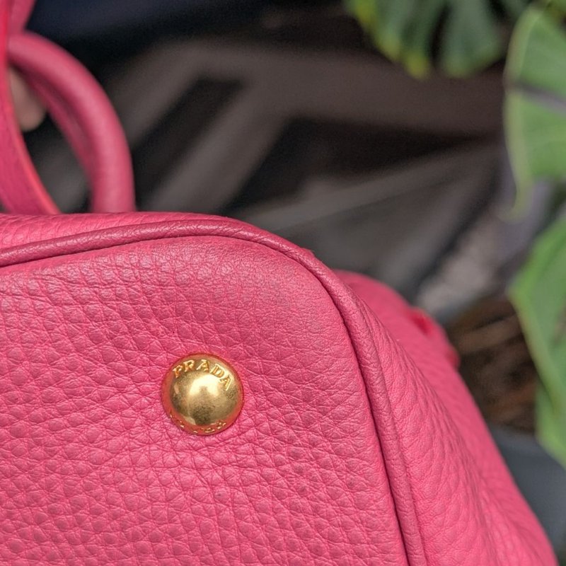 Prada Vitello Daino Tote 桃粉色三用包-12