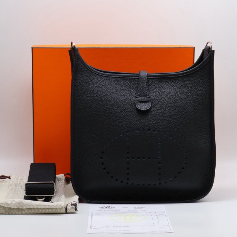 HERMES Evelyne 29 - 黑銀 K-18