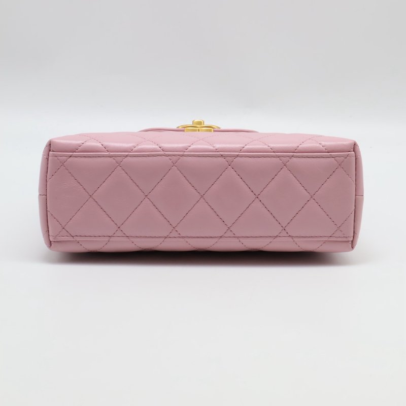 CHANEL Mini kelly - 粉金-16