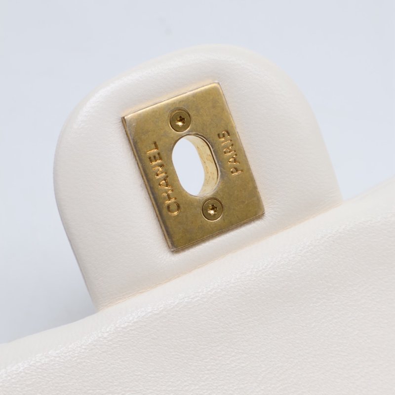 CHANEL 24P珍珠鍊手提方胖子 - 白金-9