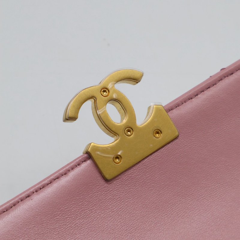 CHANEL 24A珍珠字母鍊方胖子 20 - 粉金-9