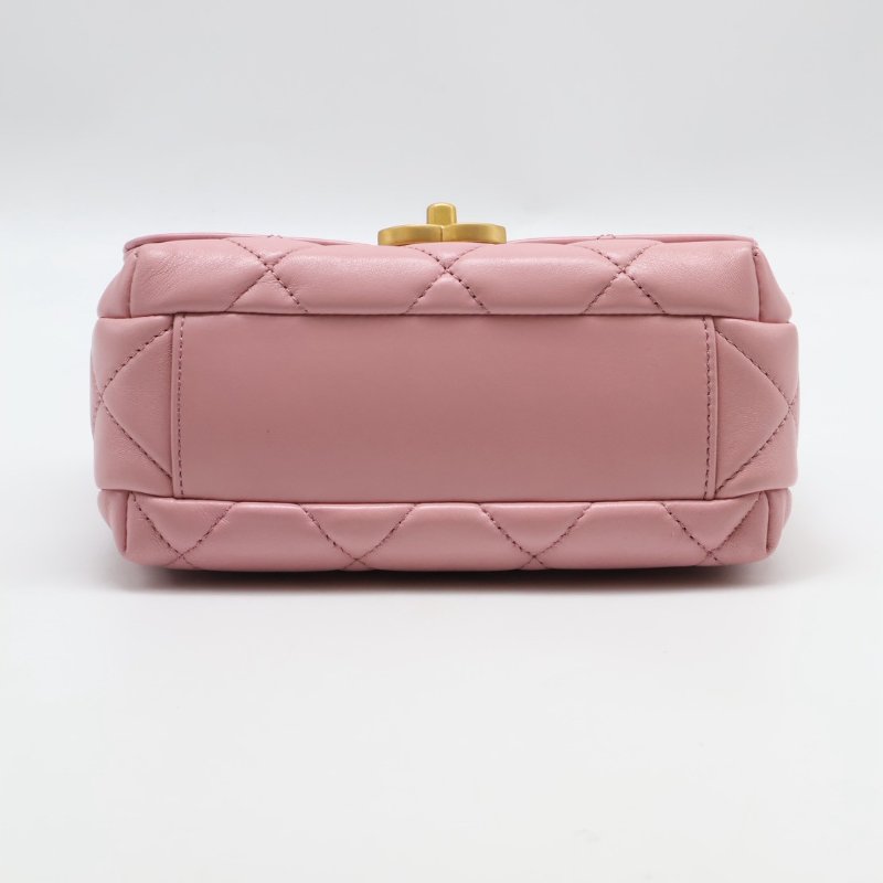 CHANEL 24A珍珠字母鍊方胖子 20 - 粉金-14