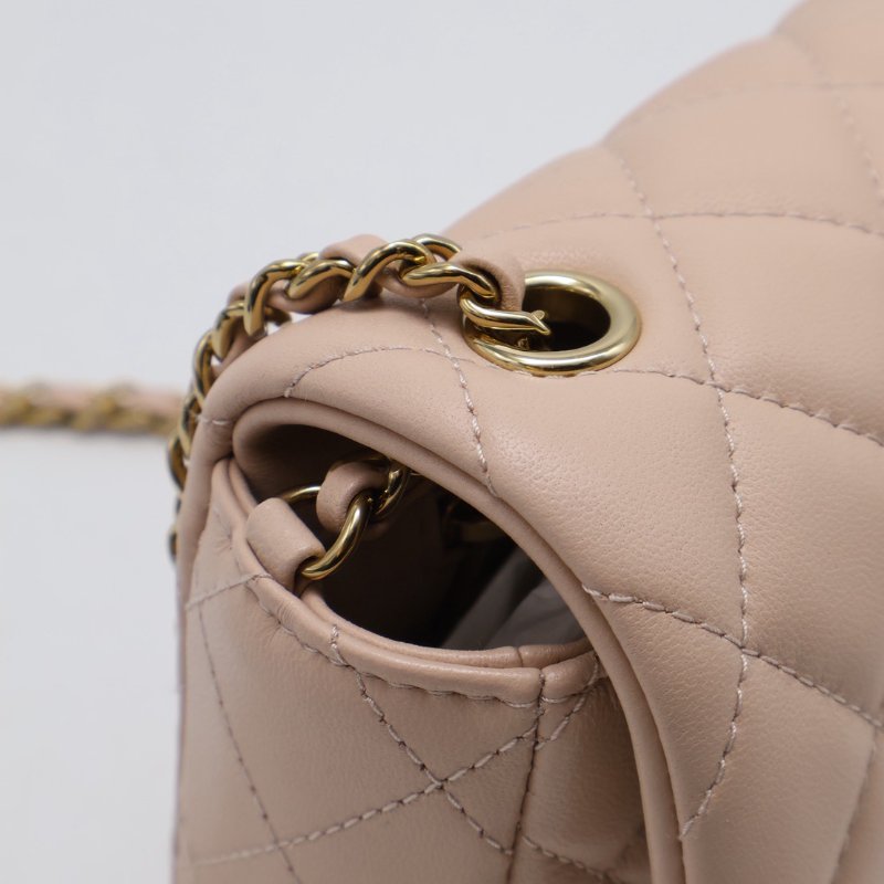 CHANEL 經典口蓋包Mini CF18 - 羊皮米金-5