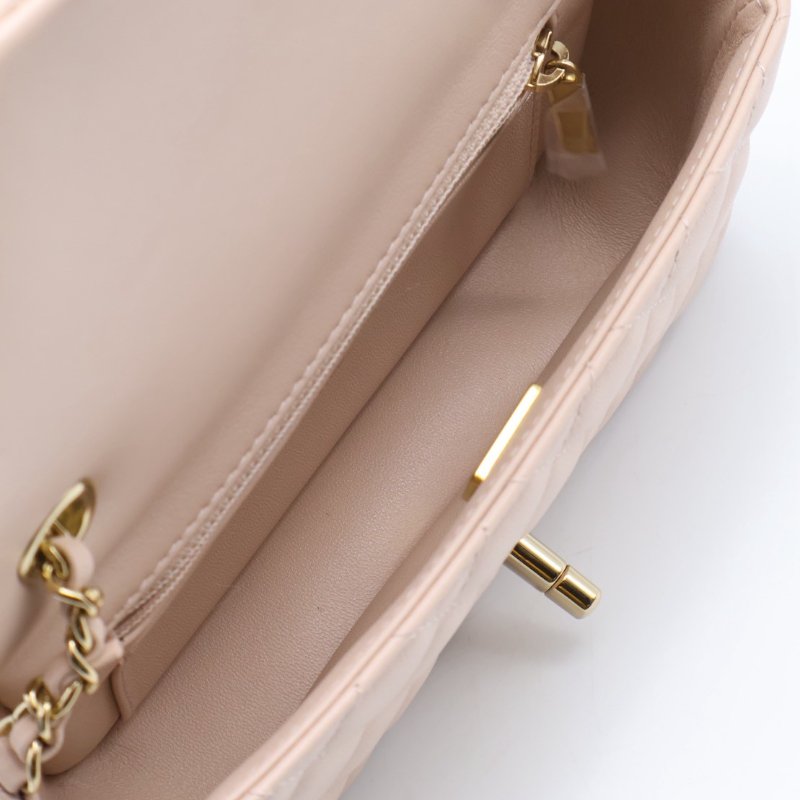 CHANEL 經典口蓋包Mini CF18 - 羊皮米金-7