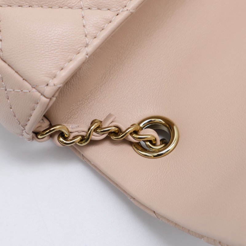 CHANEL 經典口蓋包Mini CF18 - 羊皮米金-9