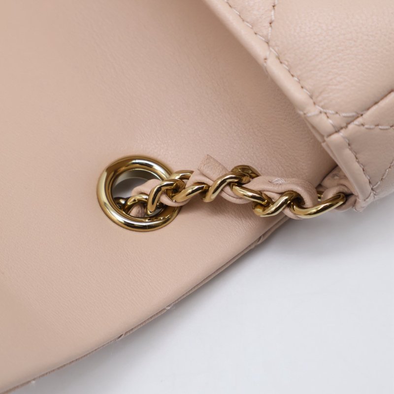 CHANEL 經典口蓋包Mini CF18 - 羊皮米金-10