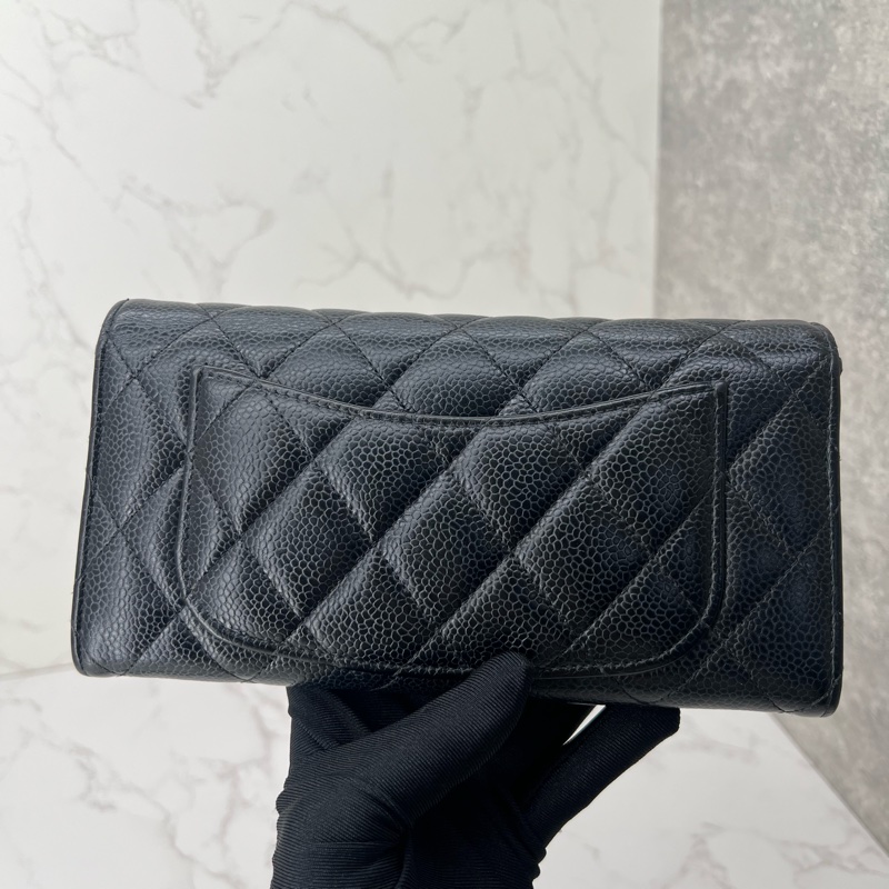 香緹國際精品 853 Chanel cf長夾 荔枝牛-4
