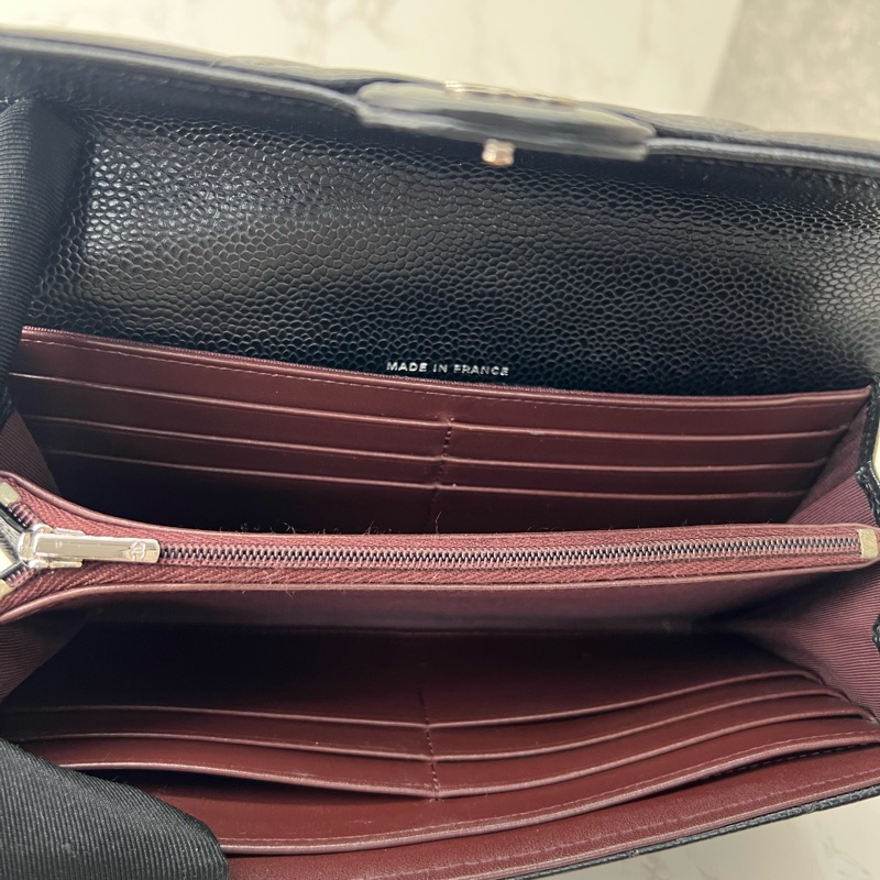 香緹國際精品 853 Chanel cf長夾 荔枝牛-7