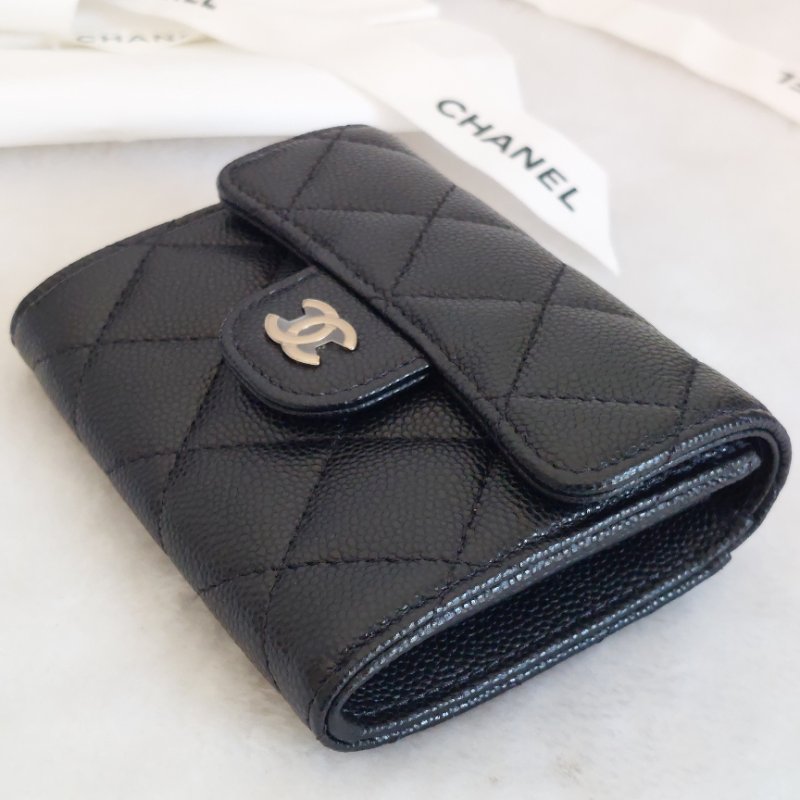 Chanel ~AP0220 🌈現貨實拍 🌈香奈兒雙層金扣~ 零錢卡包~~近新品(僅拍照)-3