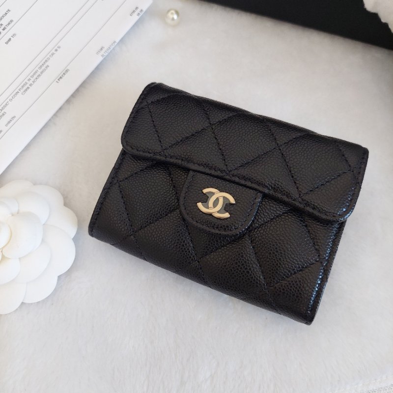 Chanel ~AP0220 🌈現貨實拍 🌈香奈兒雙層金扣~ 零錢卡包~~近新品(僅拍照)-14