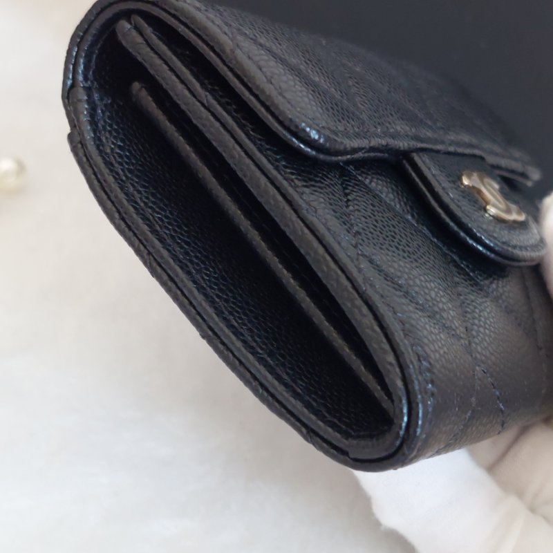 Chanel ~AP0220 🌈現貨實拍 🌈香奈兒雙層金扣~ 零錢卡包~~近新品(僅拍照)-28