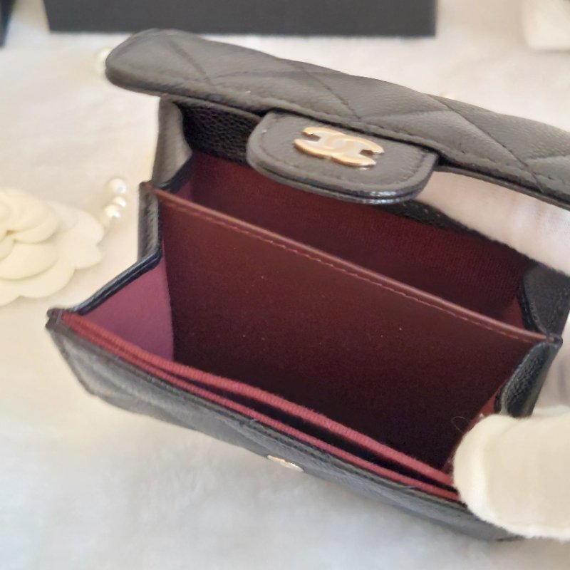 Chanel ~AP0220 🌈現貨實拍 🌈香奈兒雙層金扣~ 零錢卡包~~近新品(僅拍照)-42