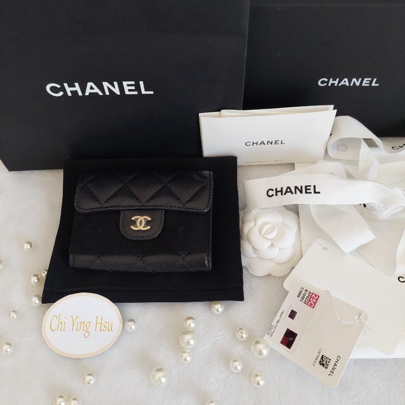 Chanel ~AP0220 🌈現貨實拍 🌈香奈兒雙層金扣~ 零錢卡包~~近新品(僅拍照)-47